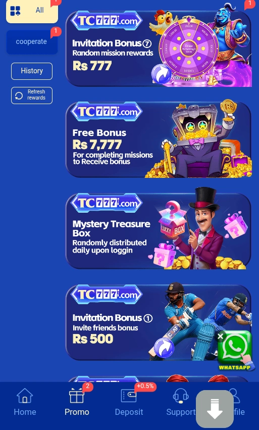 TC777 Game Promotions and Bonuses